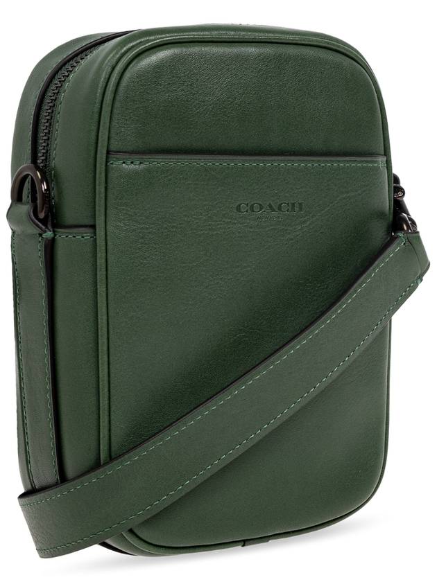 Coach Leather Shoulder Bag, Men's, Green - COACH - BALAAN 4