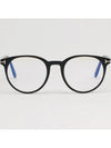 Blue light blocking glasses frame TF5695FB 001 Resin wear round black horn rim Asian fit - TOM FORD - BALAAN 3