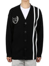 Signature V Logo Wool Cardigan Black - VALENTINO - BALAAN 2