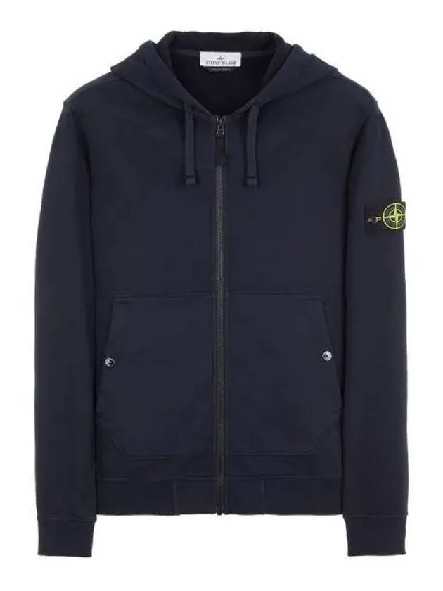 Compass Logo Patch Zip Up Hoodie Navy - STONE ISLAND - BALAAN 2