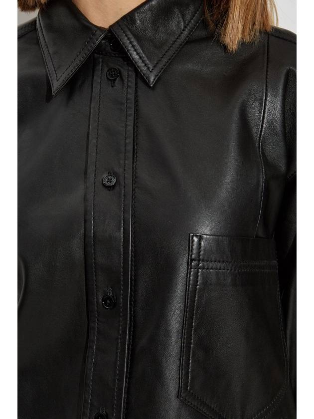 Victoria Beckham Leather Shirt, Women's, Black - VICTORIA BECKHAM - BALAAN 5