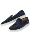 Suede Slip-On Navy - SANTONI - BALAAN 1