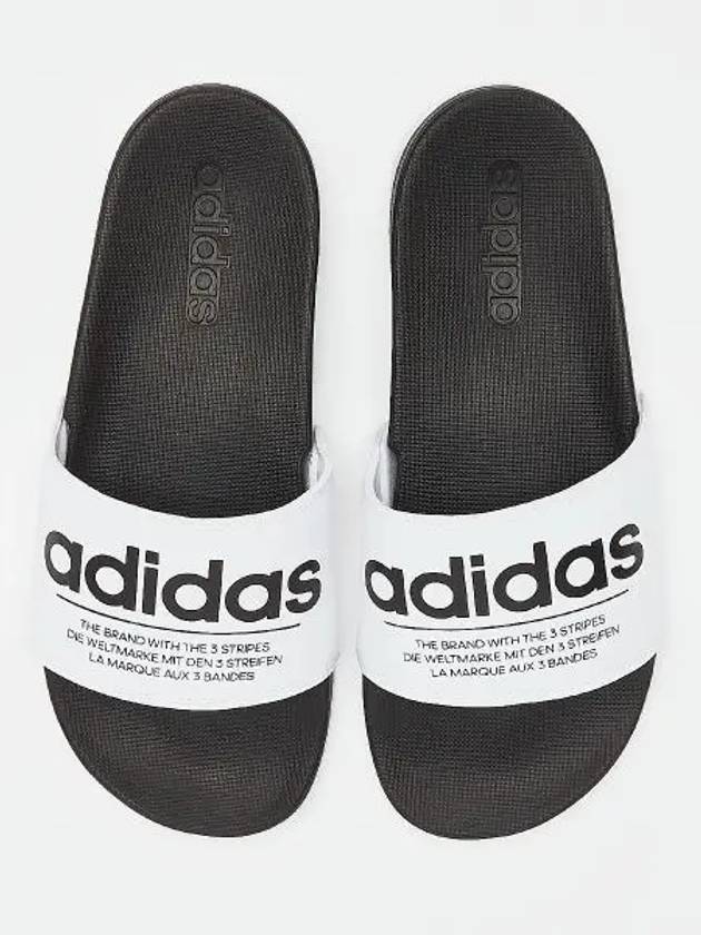 Adilette Comfort Slippers White Black - ADIDAS - BALAAN 1