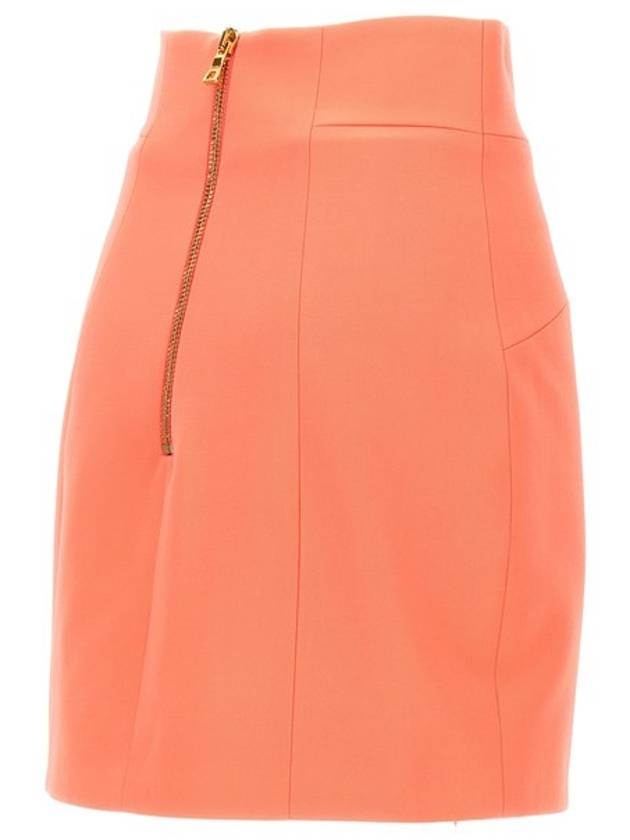 High Waist 4 Button H Line Skirt Orange - BALMAIN - BALAAN 5