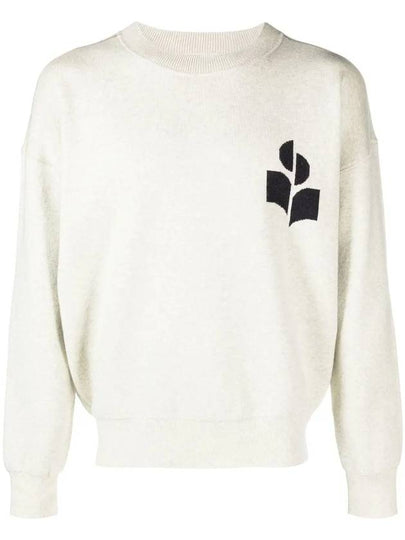 Atlee Logo Knit Top Light Grey - ISABEL MARANT - BALAAN 2