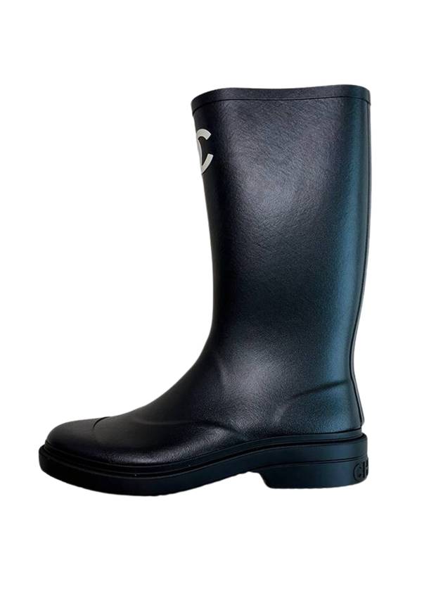 Boots Caoutchouc Black - CHANEL - BALAAN 1