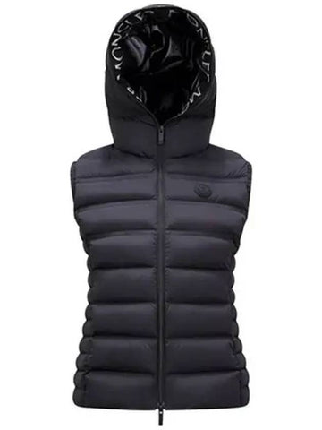 Aliterace Hooded Padding Vest Black Women s 270734 - MONCLER - BALAAN 1