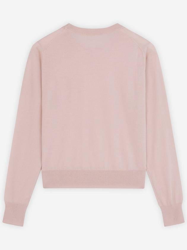 Women's Baby Fox Patch Regular Knit Top Pink - MAISON KITSUNE - BALAAN 3