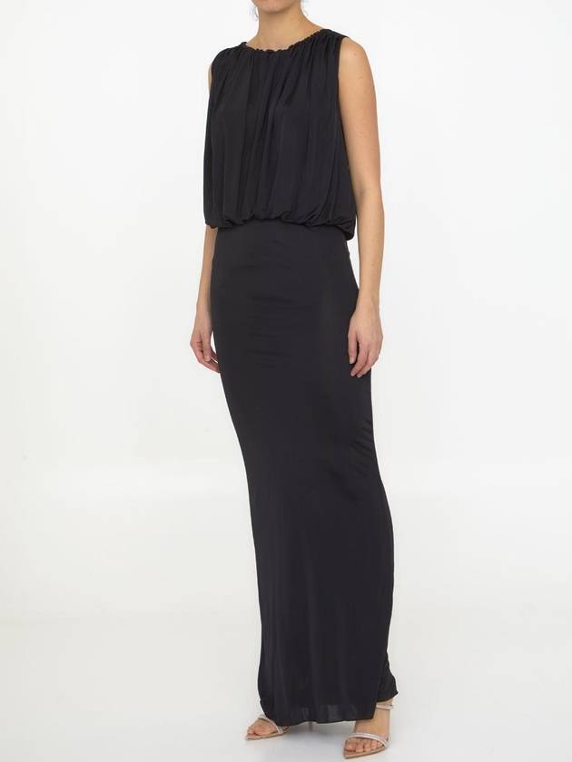 Sleeveless Long Dress Black - SAINT LAURENT - BALAAN 3