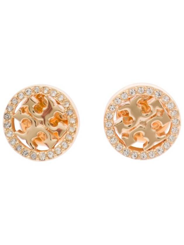 Miller Crystal Stud Earrings Gold - TORY BURCH - BALAAN 2