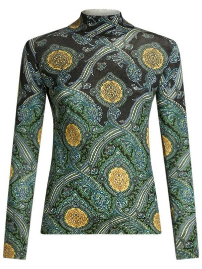 printed turtleneck green - ETRO - BALAAN 2