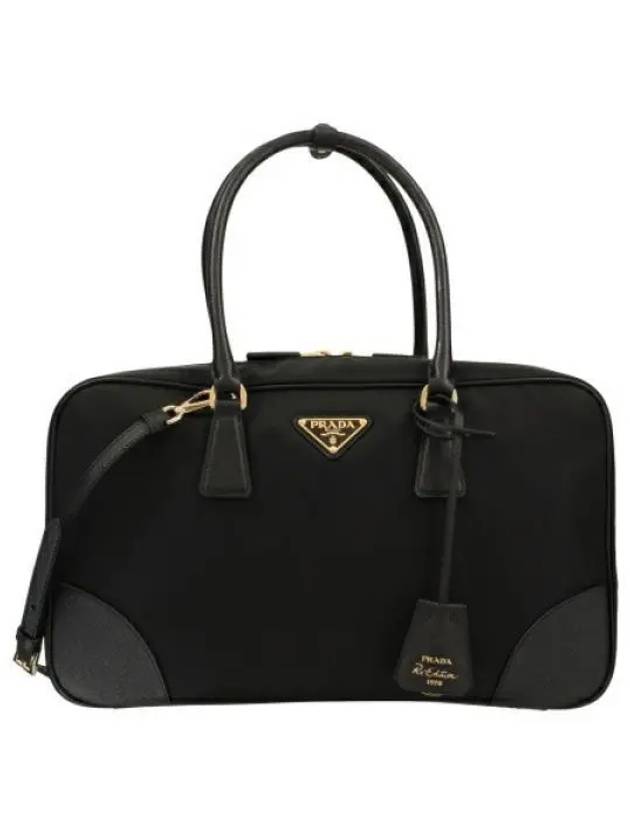 Re-Edition 1978 Re-Nylon Saffiano Leather Large Tote Bag Black - PRADA - BALAAN 2