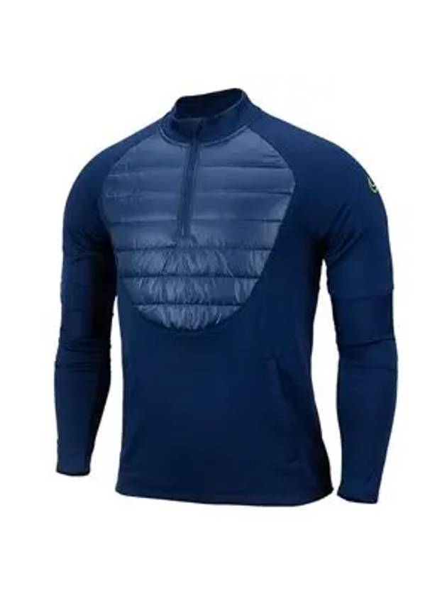 Therma-Fit Academy Winter Warrior Drill Long Sleeve T-Shirt Blue Void - NIKE - BALAAN 1