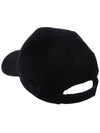 Embroidered Logo Velvet Ball Cap Black - MIU MIU - BALAAN 4