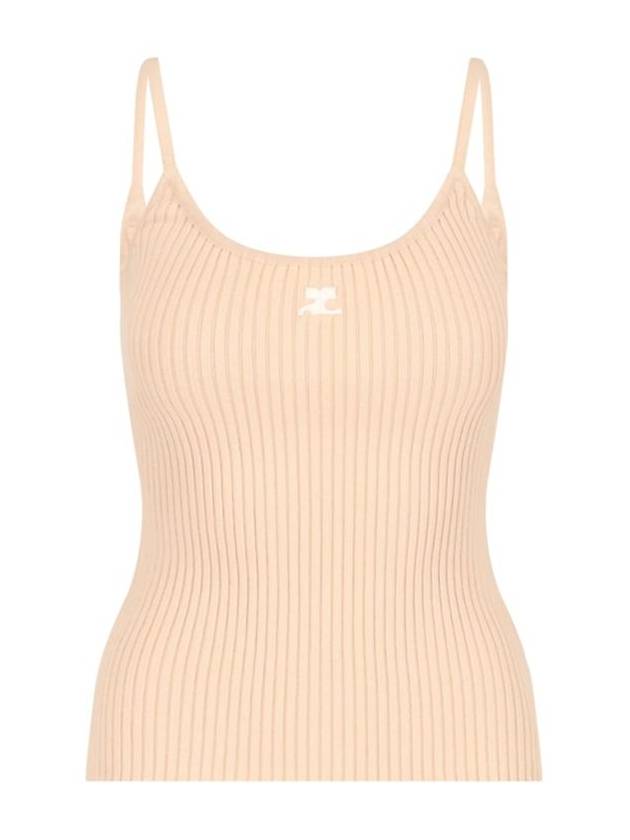 Logo Knit Sleeveless Beige - COURREGES - BALAAN 2