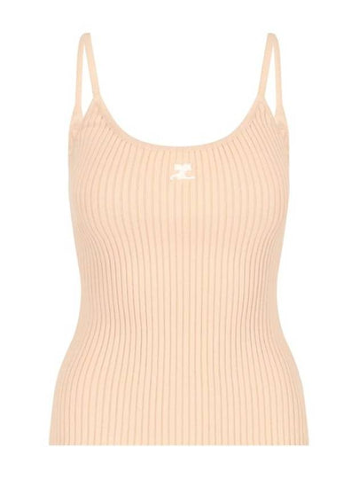 Logo Knit Sleeveless Beige - COURREGES - BALAAN 2