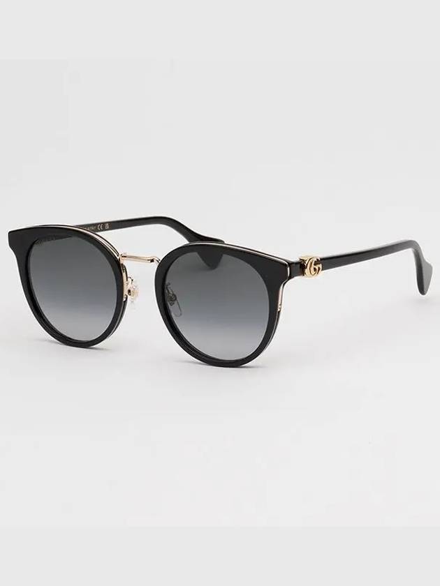 Eyewear GG Logo Round Sunglasses Grey Black - GUCCI - BALAAN 7