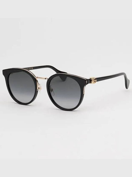 Eyewear GG Logo Round Sunglasses Grey Black - GUCCI - BALAAN 2