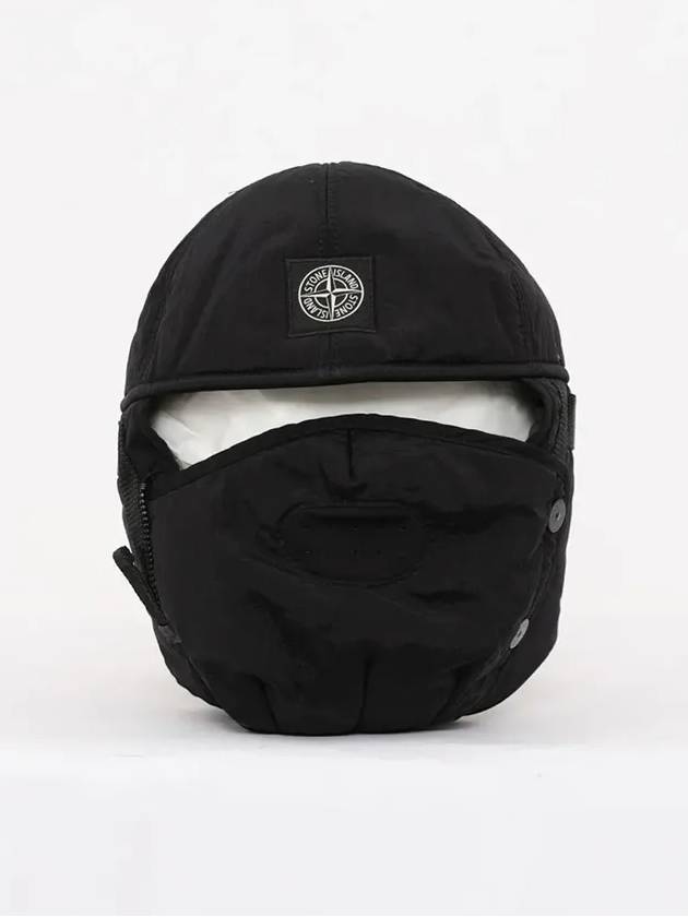 Logo Patch Balaclava Black - STONE ISLAND - BALAAN 3