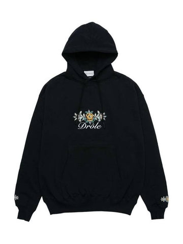 Monsieur DROLE FLEURI Logo Hoodie HO126 CO001 BL - DROLE DE MONSIEUR - BALAAN 1