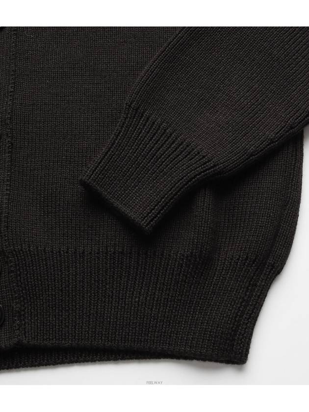 Wool Silk Turtleneck Cardigan Black - TOM FORD - BALAAN 4