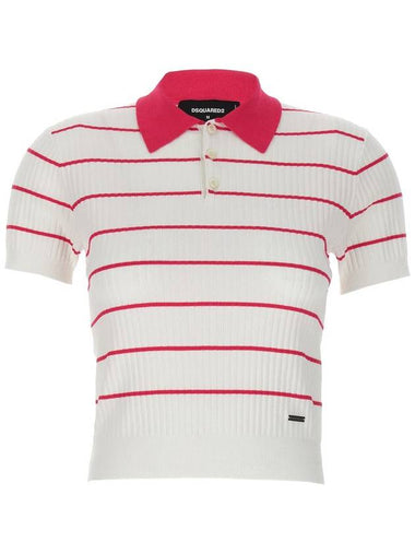 DSQUARED2 'Striped' Polo Shirt - DSQUARED2 - BALAAN 1