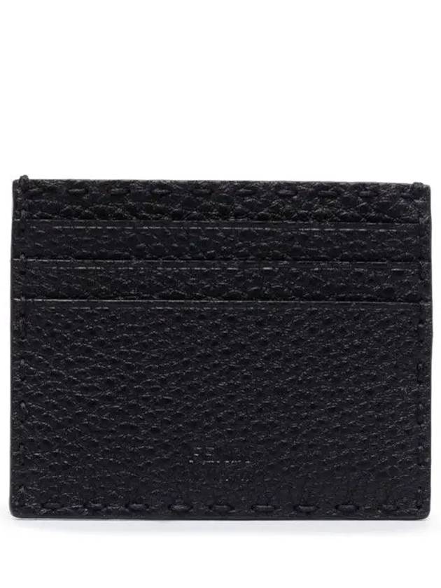 Selleria Leather Card Wallet Black - FENDI - BALAAN 3