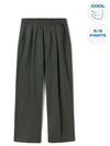 One Tuck Linen Wide Pants Deep Green - INDUST - BALAAN 5