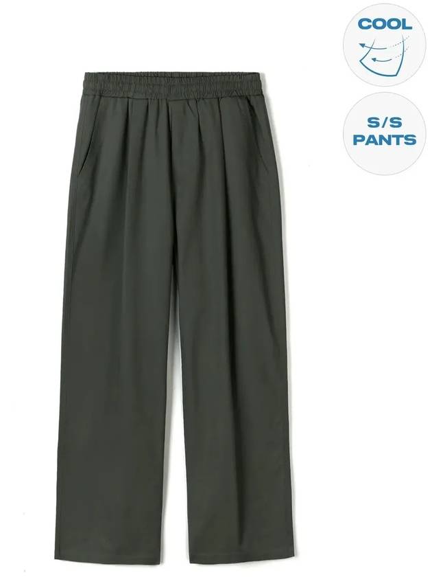 One Tuck Linen Wide Pants Deep Green - INDUST - BALAAN 3