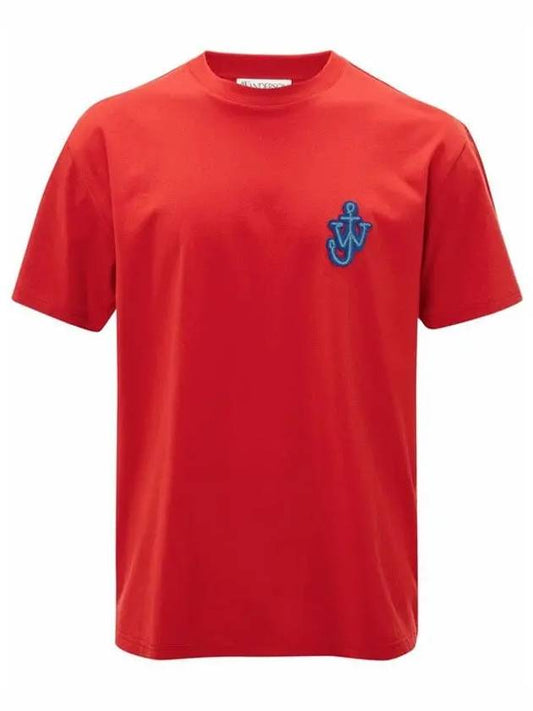 Anchor Patch Cotton Short Sleeve T-Shirt Red - JW ANDERSON - BALAAN 2