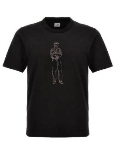 1020 Jersey British Sailor Short Sleeve T-Shirt Black - CP COMPANY - BALAAN 2