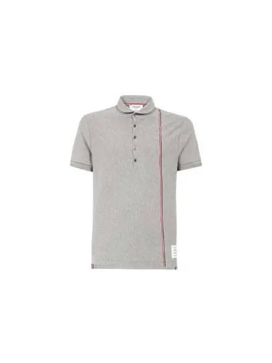 RWB Stripe Polo Shirt Grey - THOM BROWNE - BALAAN 2