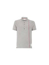 RWB Stripe Polo Shirt Grey - THOM BROWNE - BALAAN 2