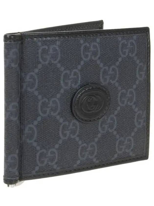 Interlocking G Money Clip Half Wallet Grey - GUCCI - BALAAN 3