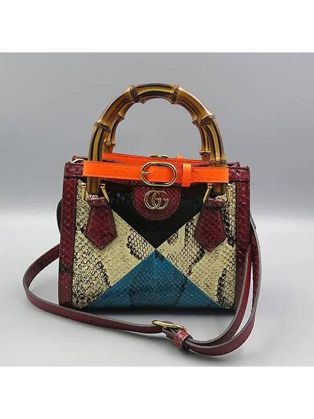 655661 Multi color Python Diana mini tote bag and shoulder - GUCCI - BALAAN 1