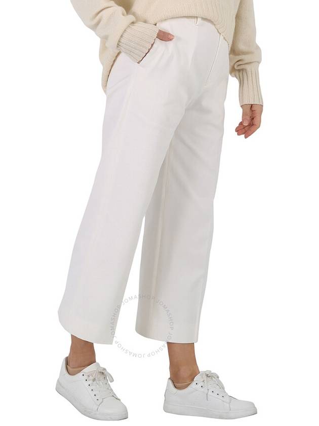 Straight Cropped Wide Pants White - MONCLER - BALAAN 3