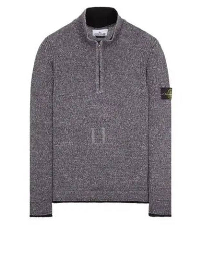 Colour Sprayed Tape Half Zip-up Regular Fit Knit Top Black - STONE ISLAND - BALAAN 2