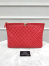 Lux You Red Boy Caviar New Medium Clutch Bag - CHANEL - BALAAN 6