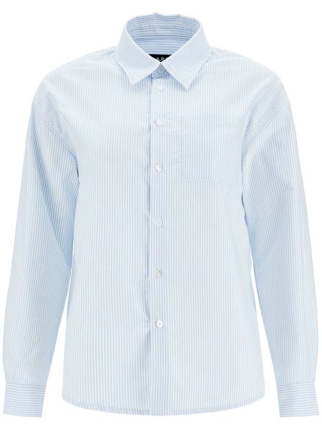 Boyfriend Long Sleeve Shirt Blue - A.P.C. - BALAAN 2