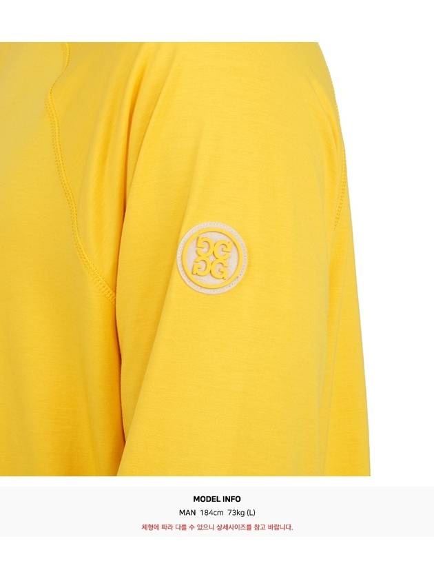 Men's Staple Quarter Zipper Long Sleeve T-Shirt Yellow - G/FORE - BALAAN 9