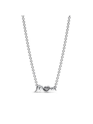 Mum Pave Collier Necklace Silver - PANDORA - BALAAN 1