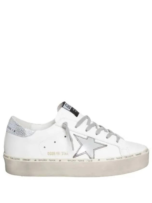 Hi Star White Metallic Silver Heel Tab Sneakers - GOLDEN GOOSE - BALAAN 2