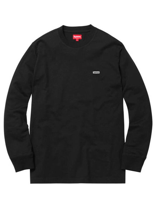 Metallic Box Logo Long Sleeve Tee Black Metallic Box Logo L S Top Black - SUPREME - BALAAN 1