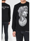 NUW21276 David Print Sweatshirt Black 009 - IH NOM UH NIT - BALAAN 2