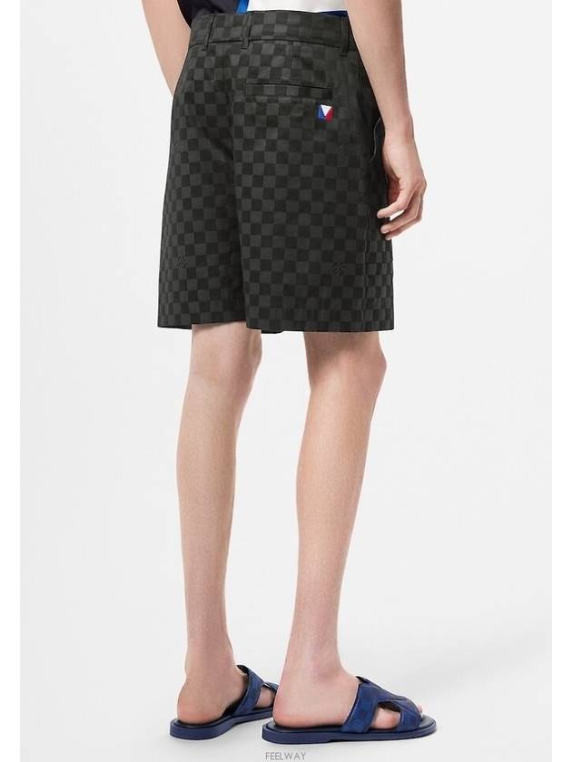 Damier Cotton Casual Shorts Black - LOUIS VUITTON - BALAAN 4