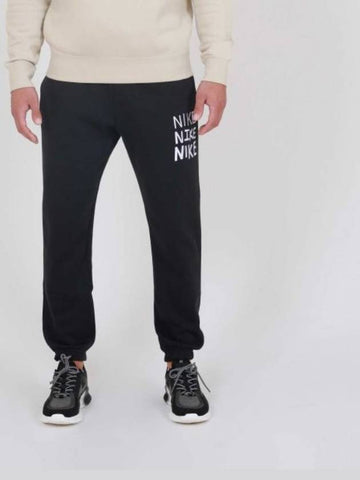 Sportswear HBR Fleece Jogger Track Pants Black - NIKE - BALAAN 1