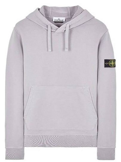 Logo Patch Drawstring Hoodie Polvere - STONE ISLAND - BALAAN 2