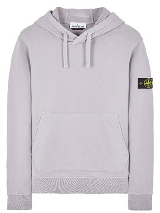 Logo Patch Drawstring Hoodie Polvere - STONE ISLAND - BALAAN 2