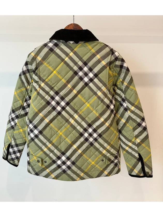 Kids GRAYSON Quilted Jacket ARTICHIKE Check 12Y - BURBERRY - BALAAN 4