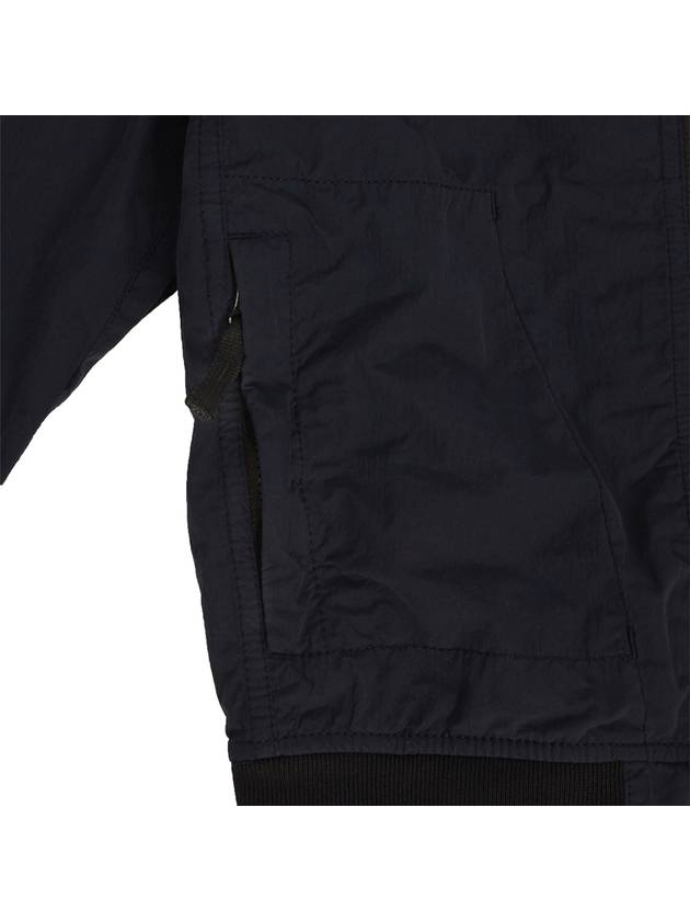 Kids Garment Dyed Cotton Nylon Bomber Jacket Navy - STONE ISLAND - BALAAN 7